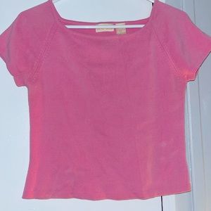 Pink cotton crop top
